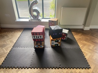 Minecraft Soft Play at a party in Shrewsbury